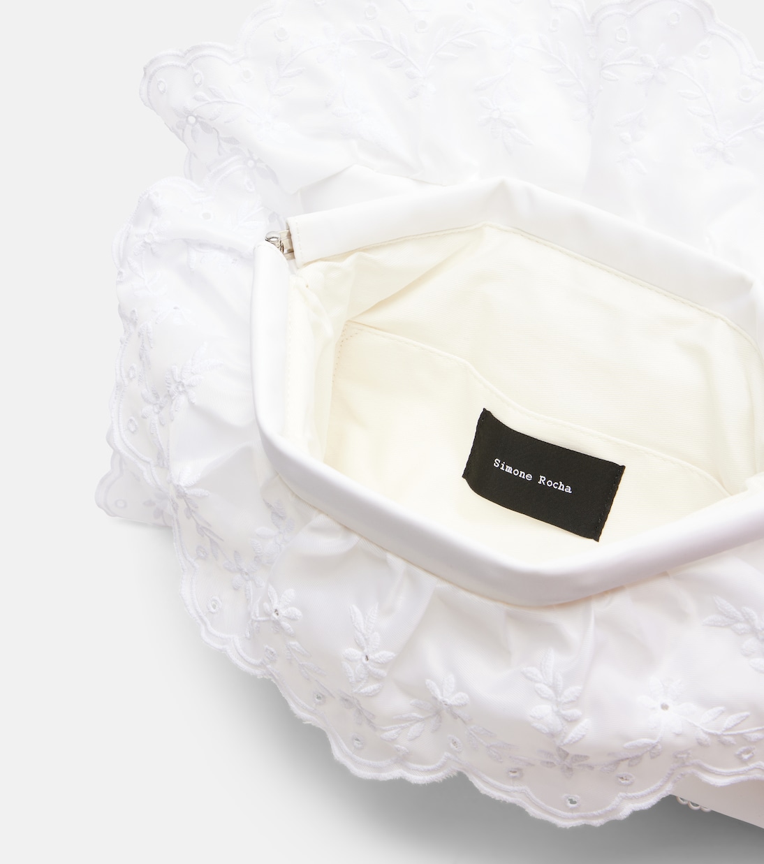 Pillowcase embellished ruffled clutch | Simone Rocha