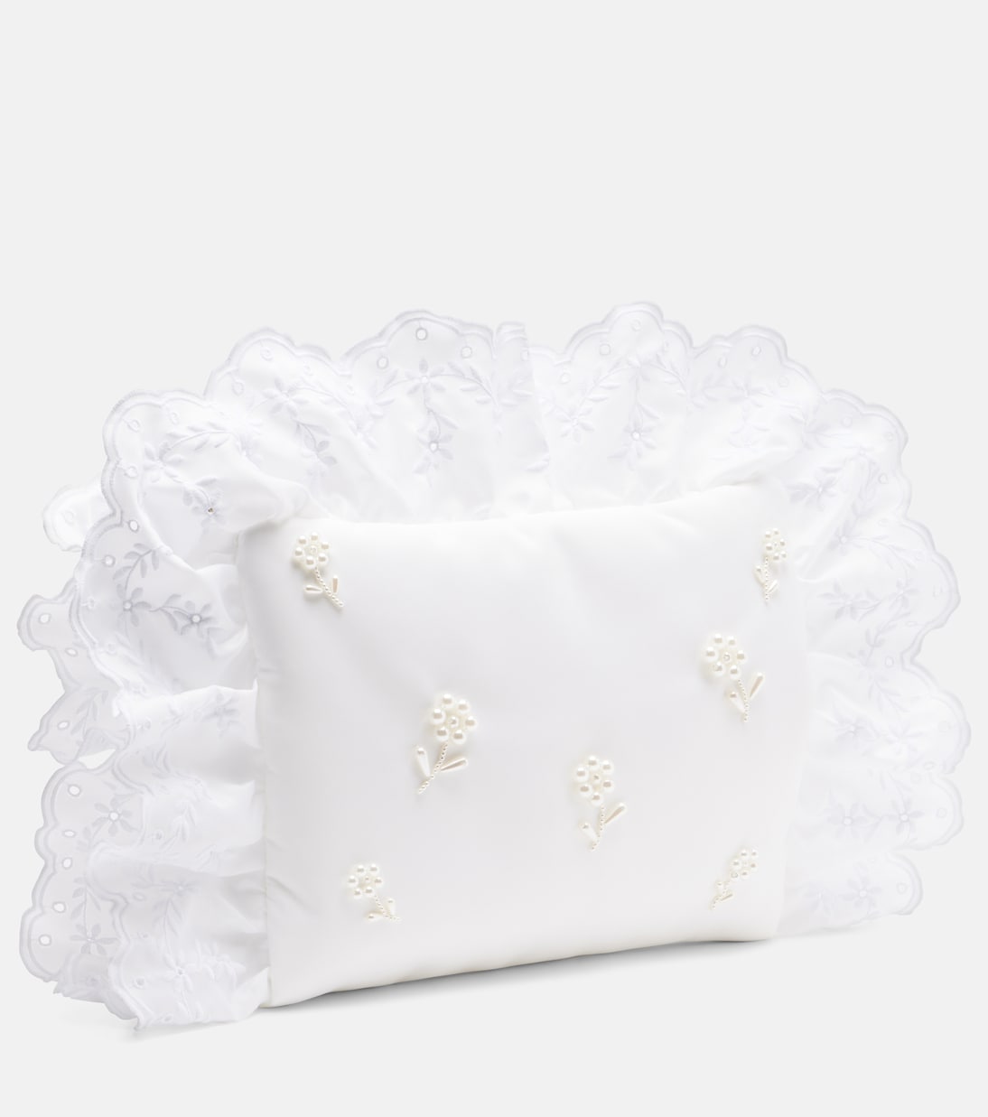 Pillowcase embellished ruffled clutch | Simone Rocha