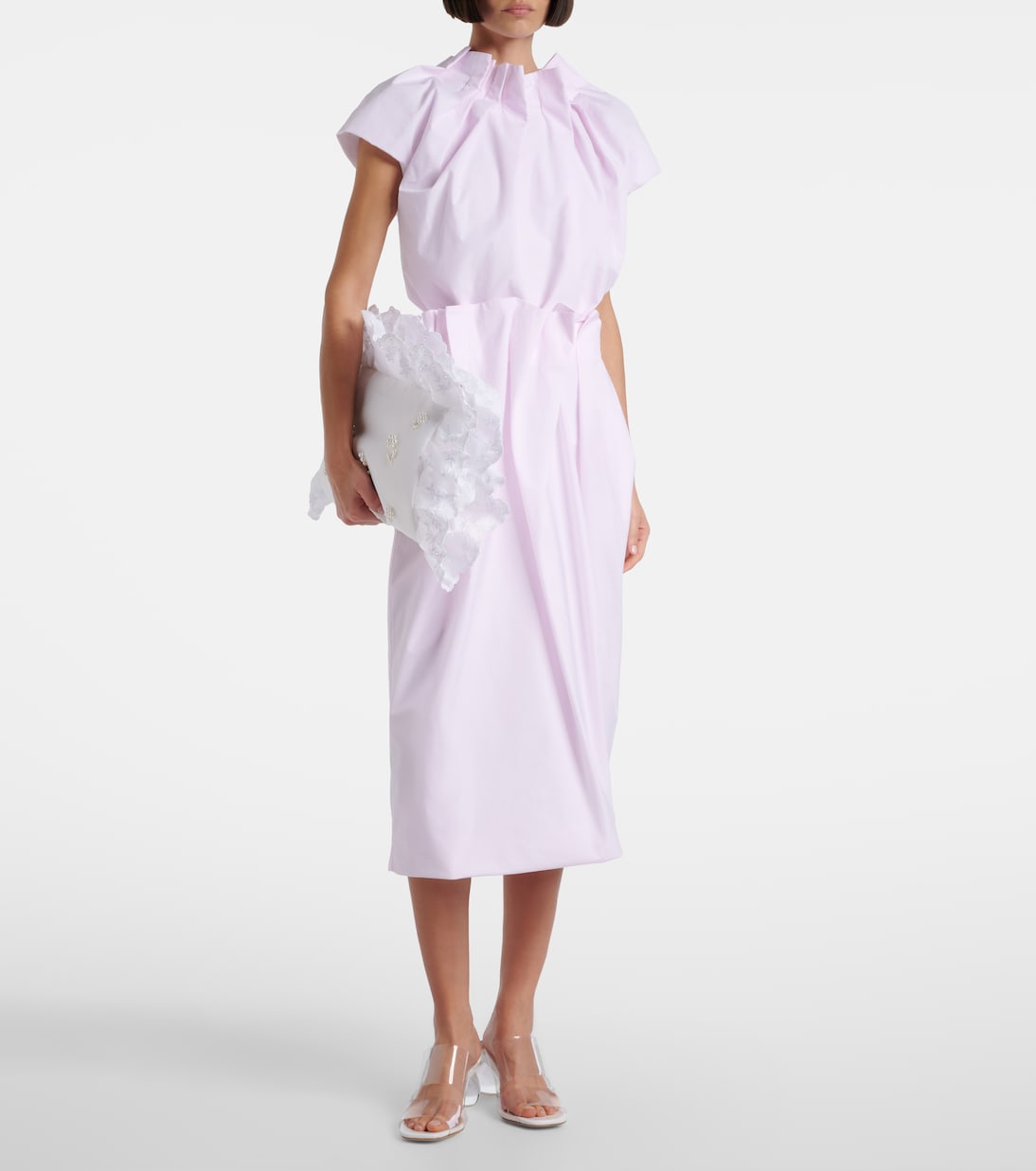 Pillowcase embellished ruffled clutch | Simone Rocha