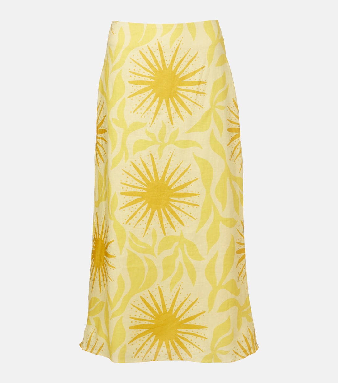 Fabiana printed linen midi skirt | Cala de la Cruz
