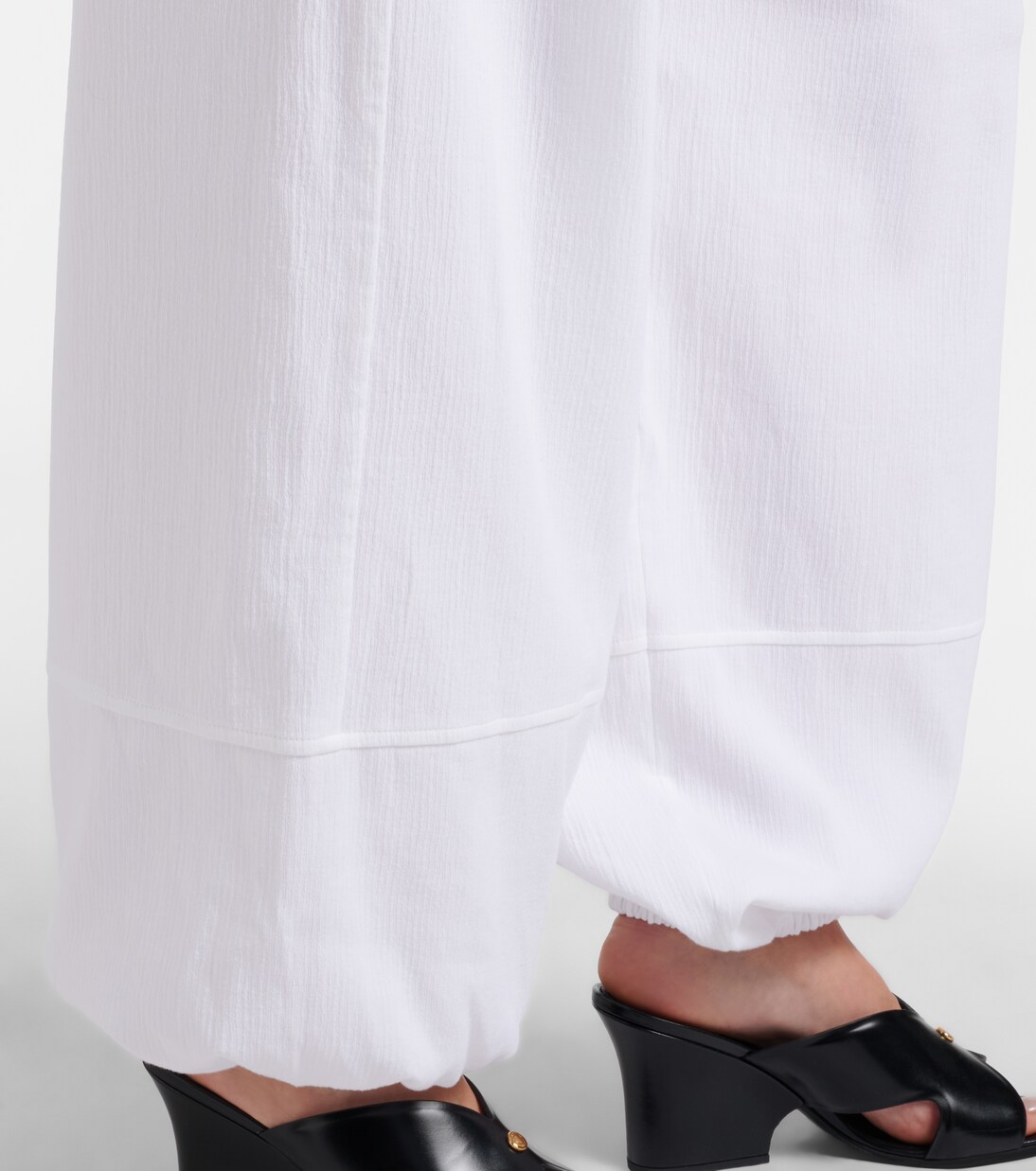 Embellished cotton tapered pants | Stella McCartney