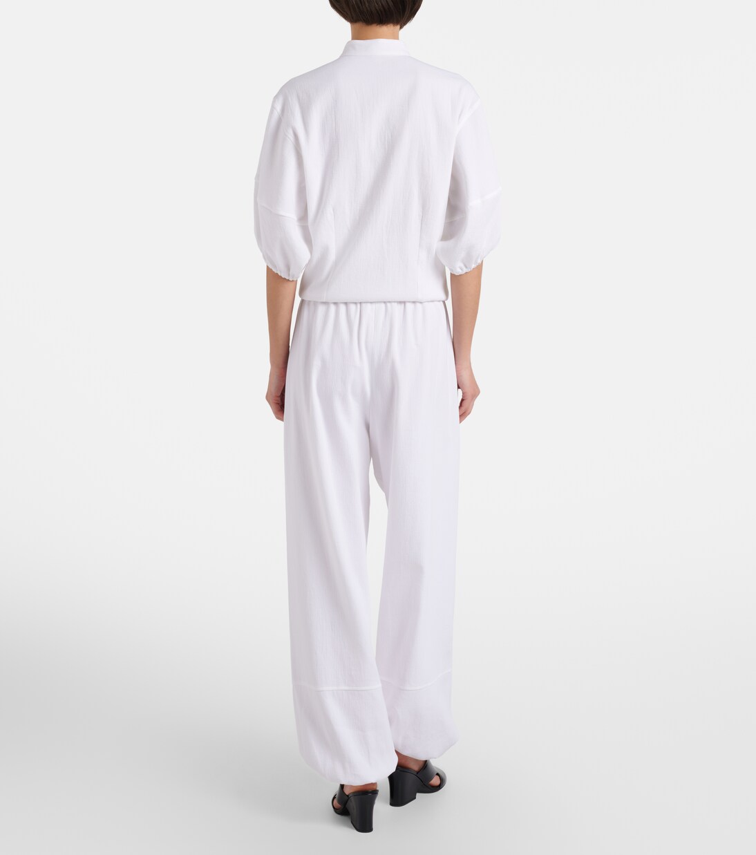 Embellished cotton tapered pants | Stella McCartney