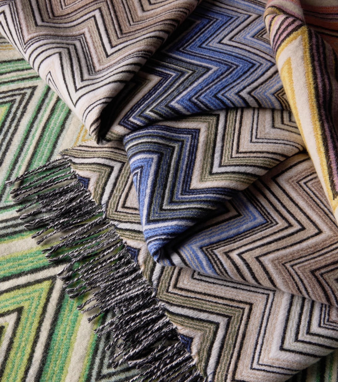 Perseo Zigzag wool and cashmere throw | Missoni