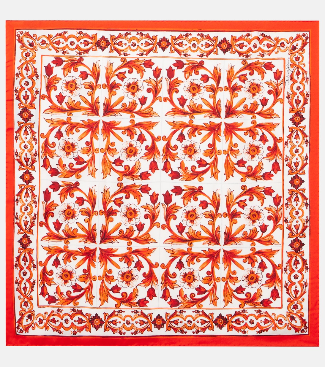 Majolica silk twill scarf | Dolce&Gabbana