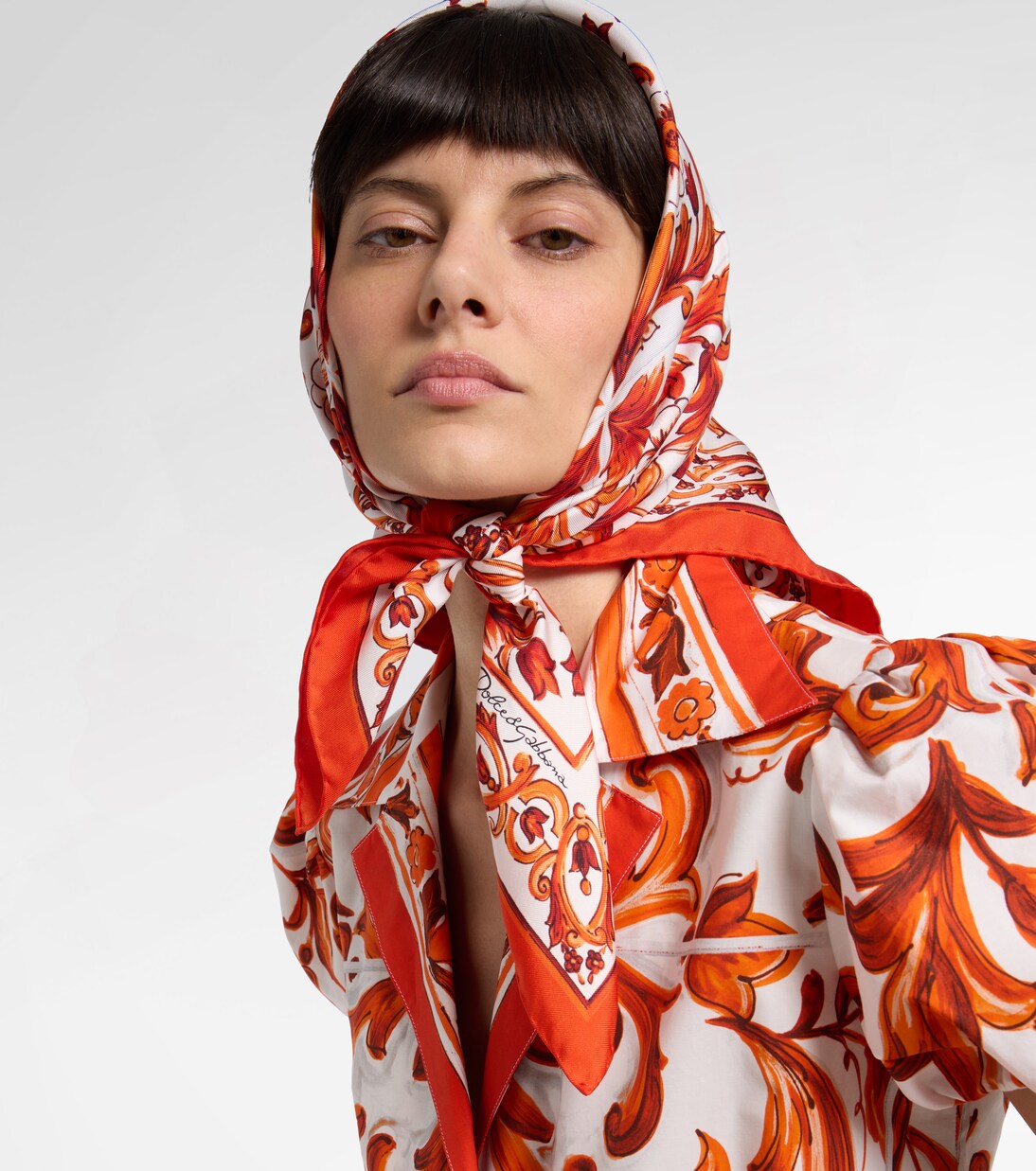 Majolica silk twill scarf | Dolce&Gabbana