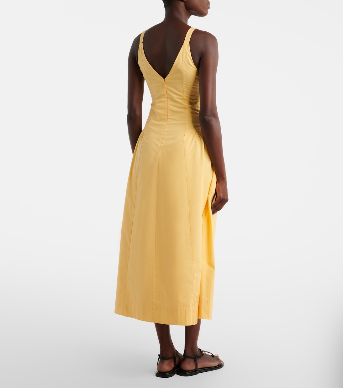 Lindie cotton poplin midi dress | Posse
