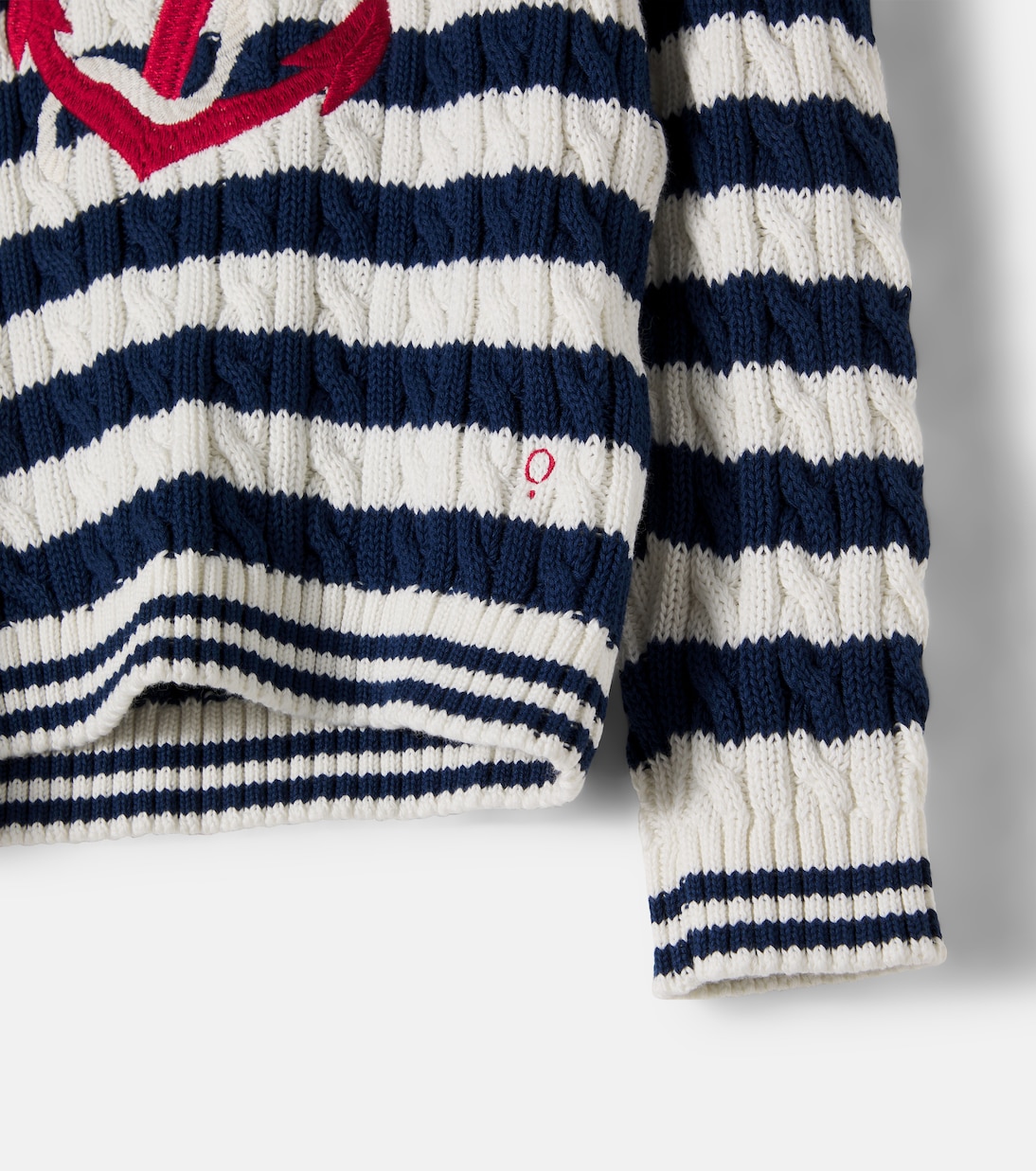 Cable-knit striped cotton sweater | Pepa London