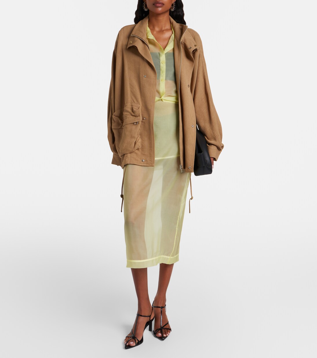 Peri sheer silk-blend shirt | The Frankie Shop