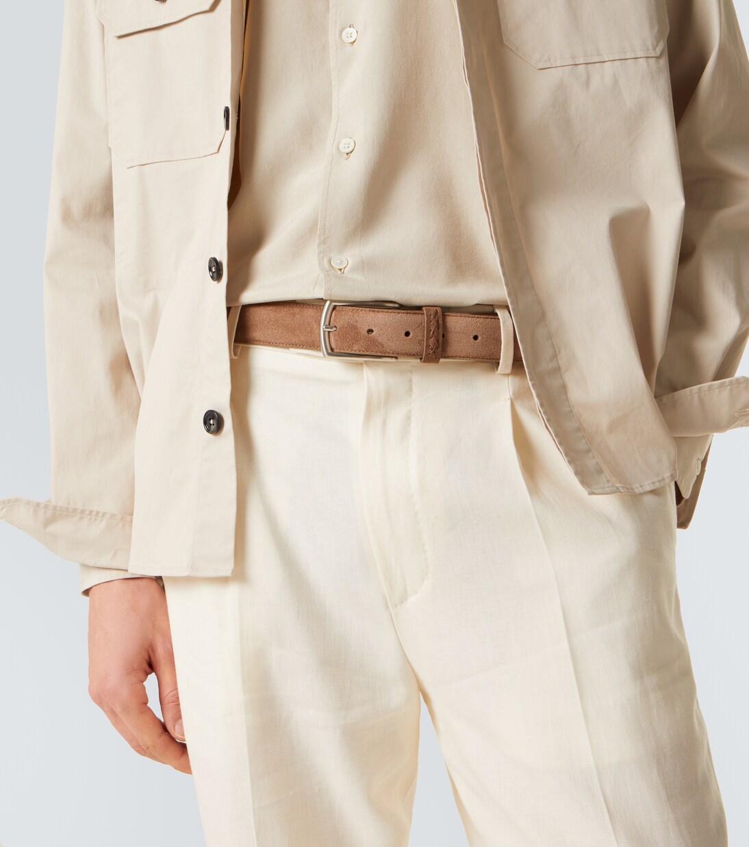 Triple Stitch suede belt | Zegna