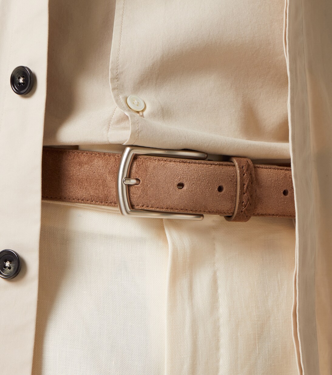 Triple Stitch suede belt | Zegna