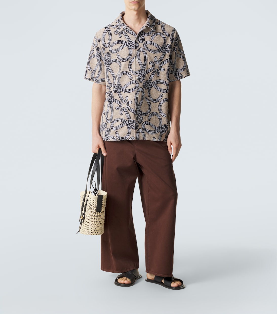 Camisa Paula's Ibiza en mezcla de algodón estampada | Loewe