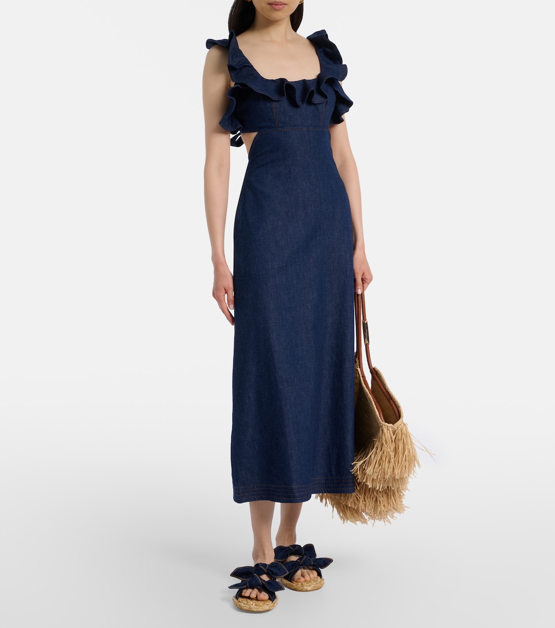 Carousel牛仔草编凉拖鞋 | Zimmermann