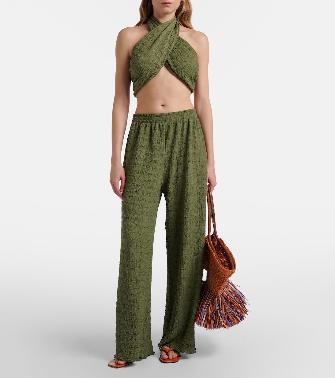 Amaya sheer wide-leg pants | Jade Swim