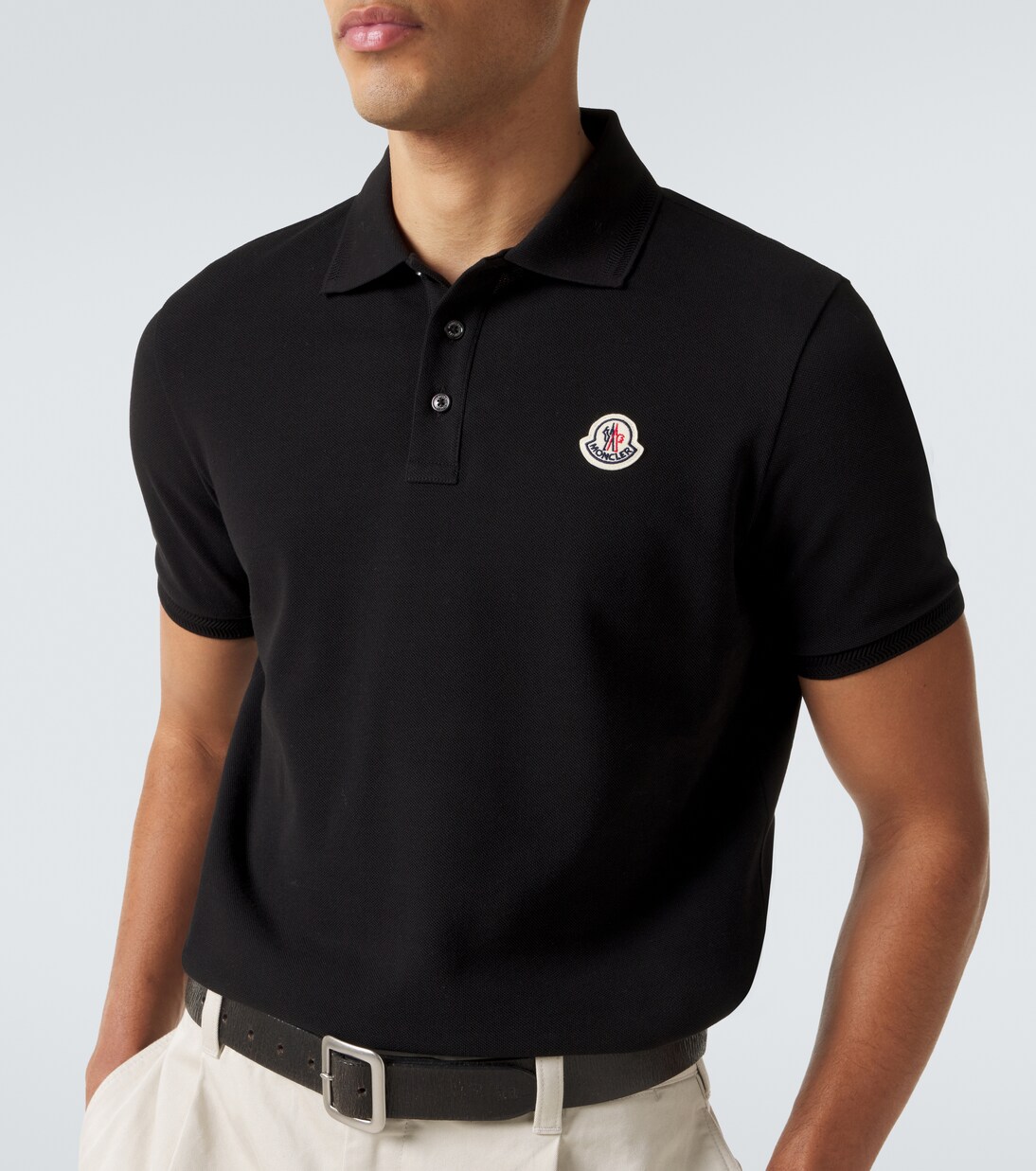 Logo cotton piqué polo shirt | Moncler