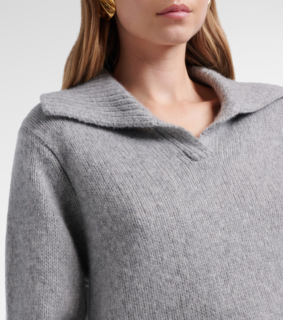 Lailai cashmere and silk polo sweater | Lisa Yang