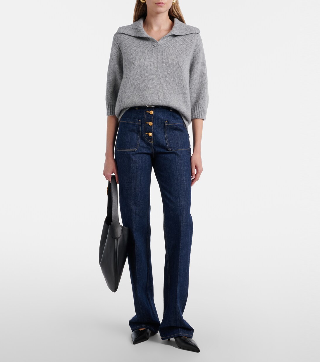 Lailai cashmere and silk polo sweater | Lisa Yang