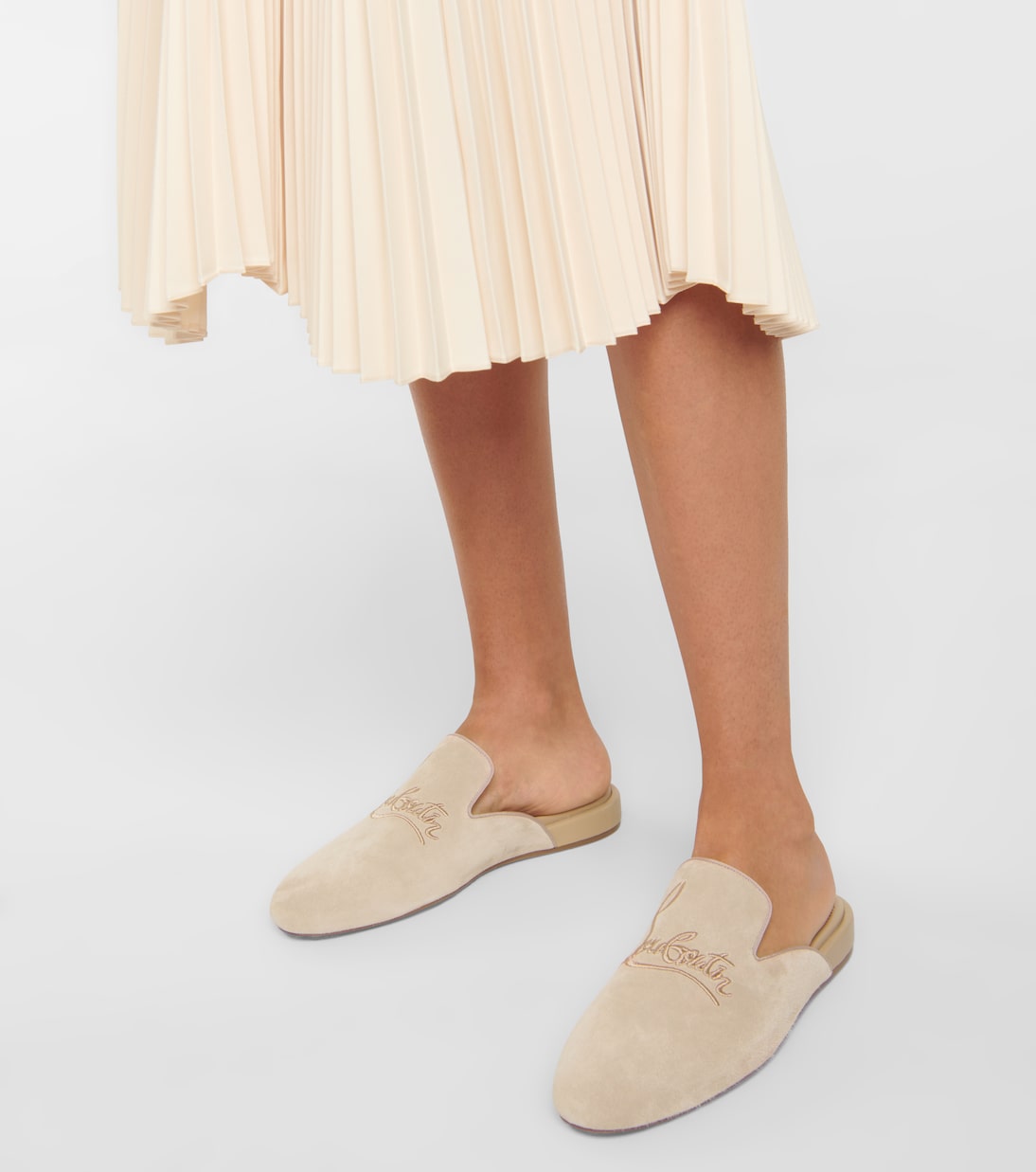 Navy Coolito Donna suede slippers | Christian Louboutin