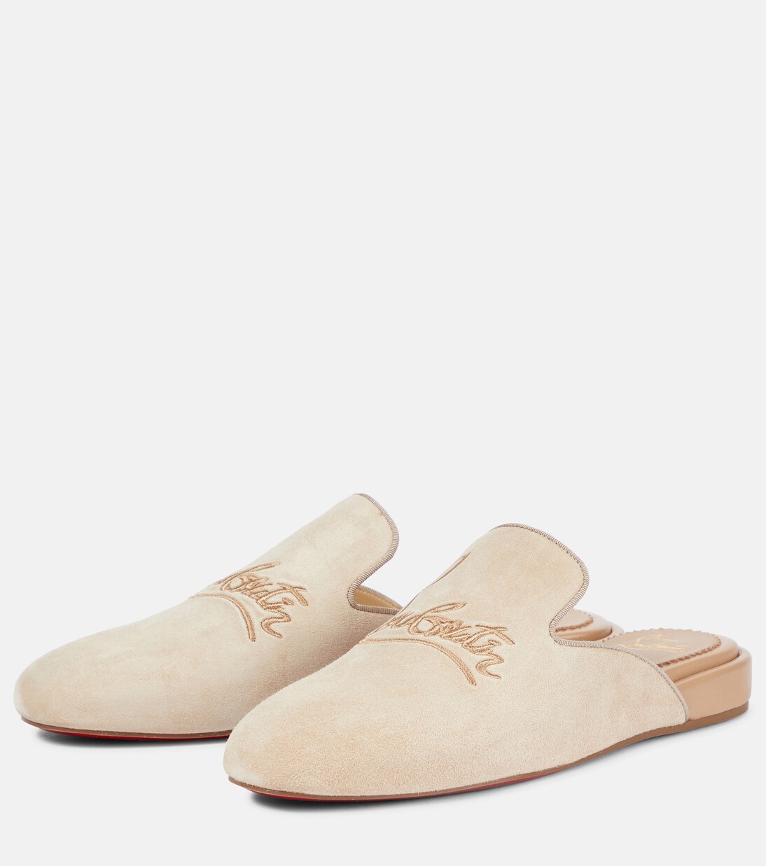 Navy Coolito Donna suede slippers | Christian Louboutin