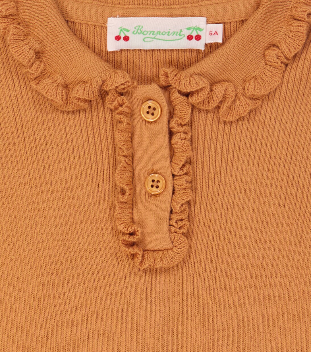 Anyssa ruffled cotton polo shirt | Bonpoint