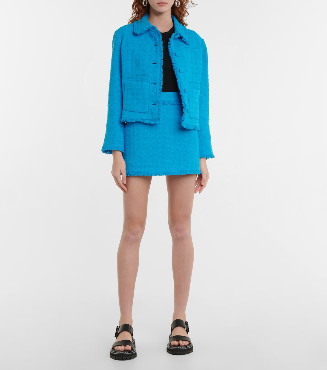 White Label Minirock aus Tweed | Proenza Schouler