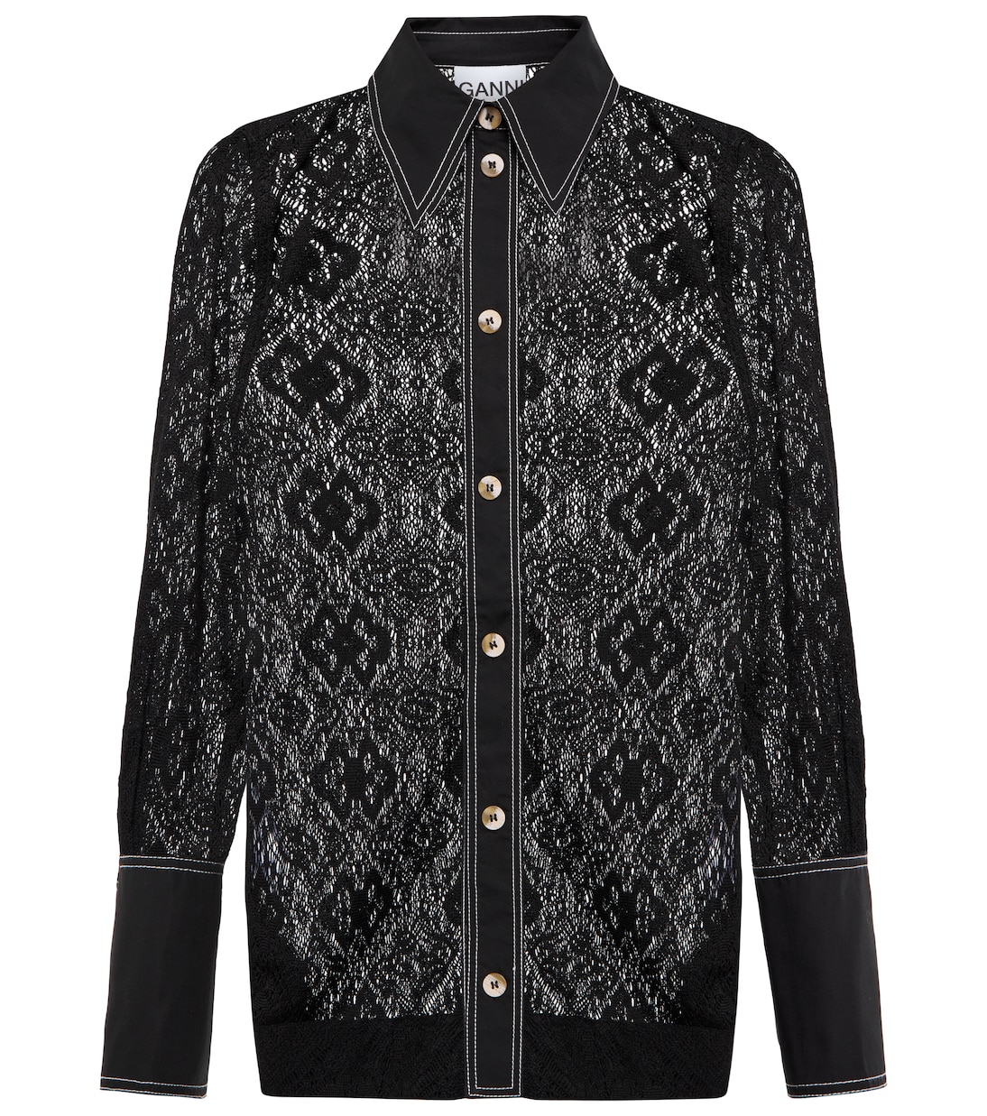 Hemd aus Spitze | Ganni