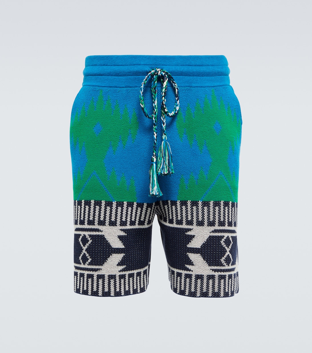 Cotton Piquet Icon jacquard shorts | Alanui