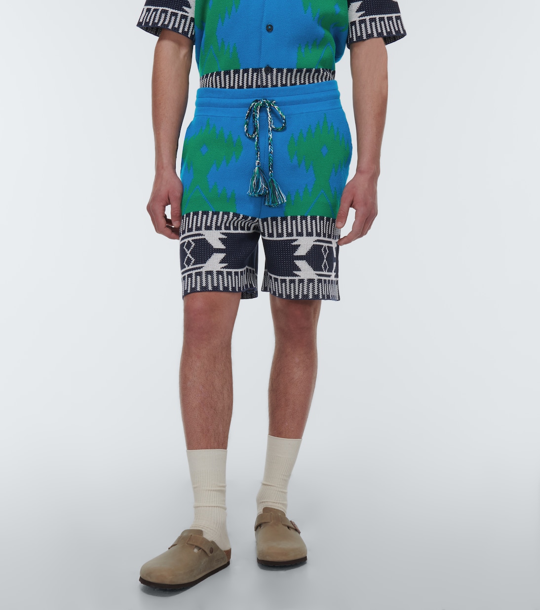 Cotton Piquet Icon jacquard shorts | Alanui