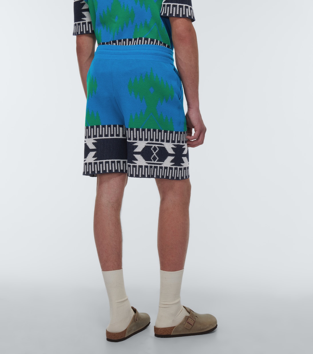 Cotton Piquet Icon jacquard shorts | Alanui