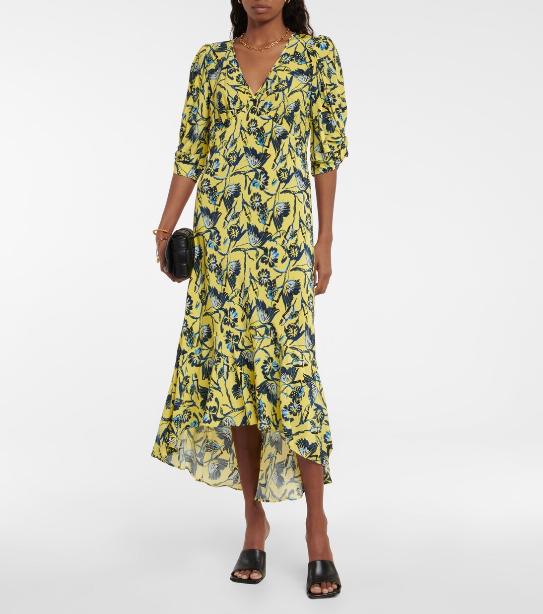 Robe midi imprimée en crêpe | Diane von Furstenberg