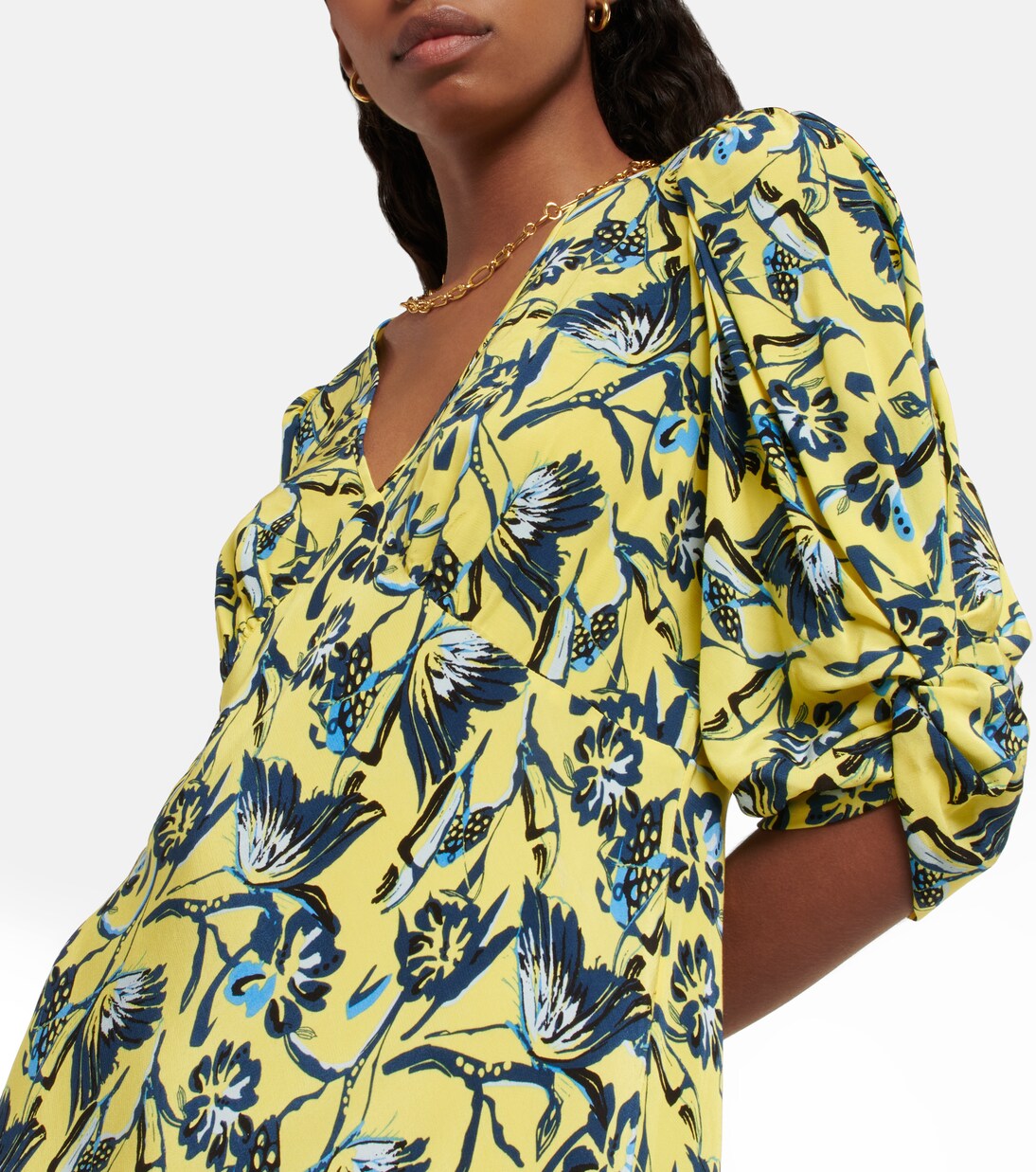 Robe midi imprimée en crêpe | Diane von Furstenberg