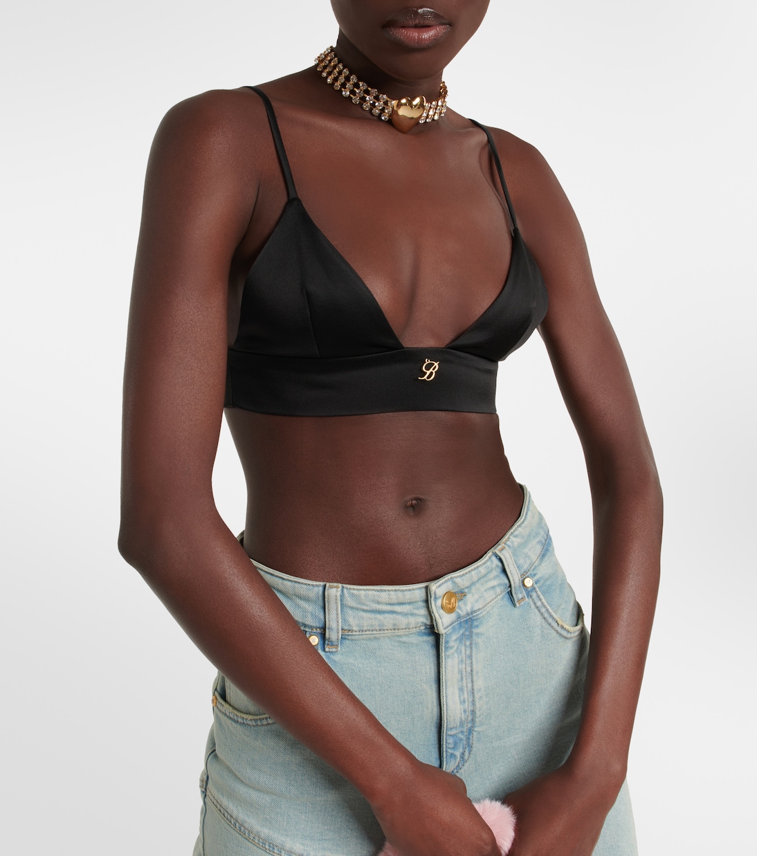 Bralette aus Satin | Blumarine