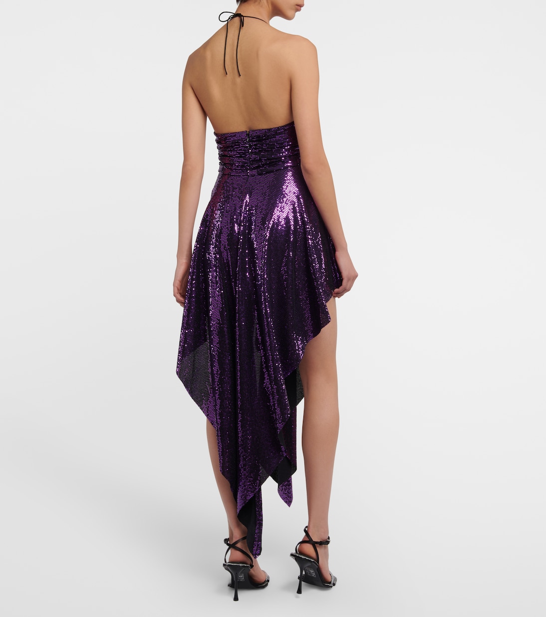 Robe midi asymétrique à sequins | Alexandre Vauthier