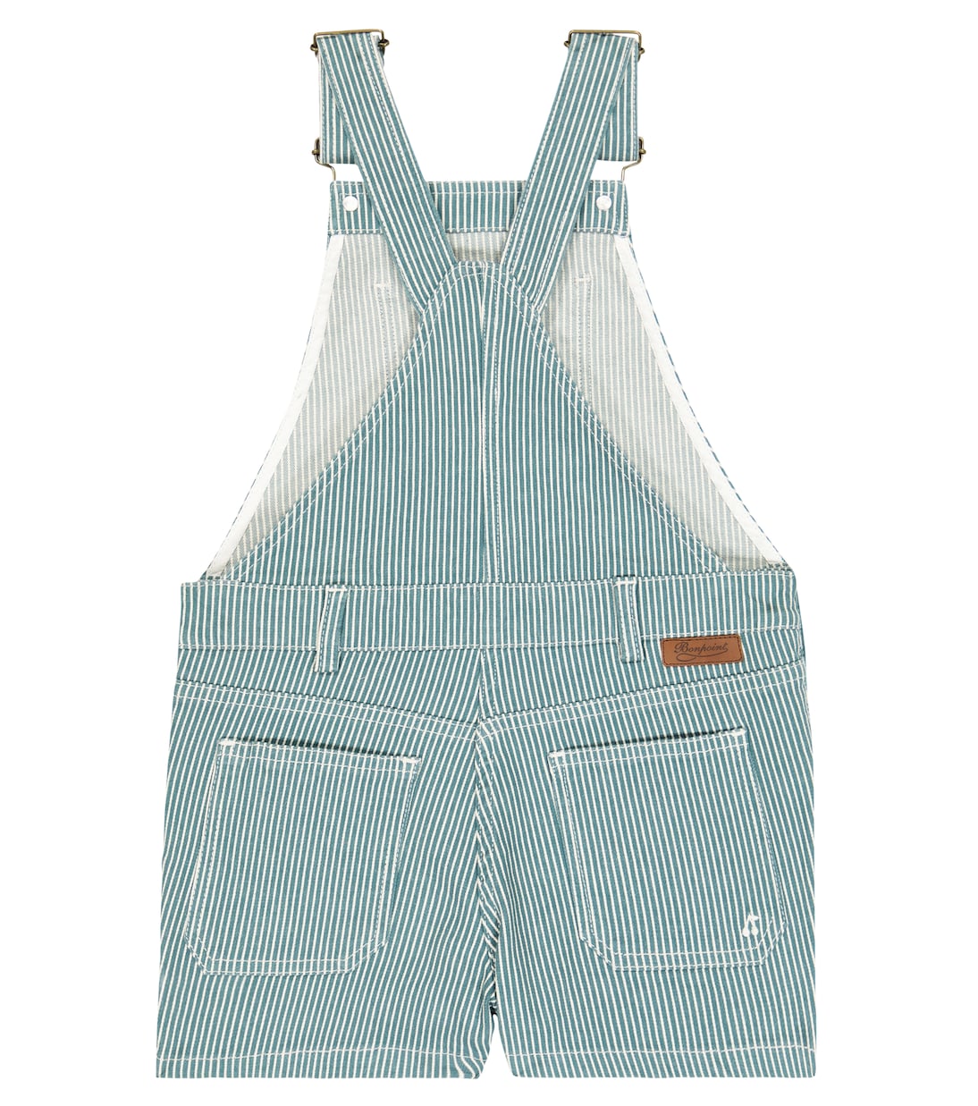 Saga striped denim overalls | Bonpoint