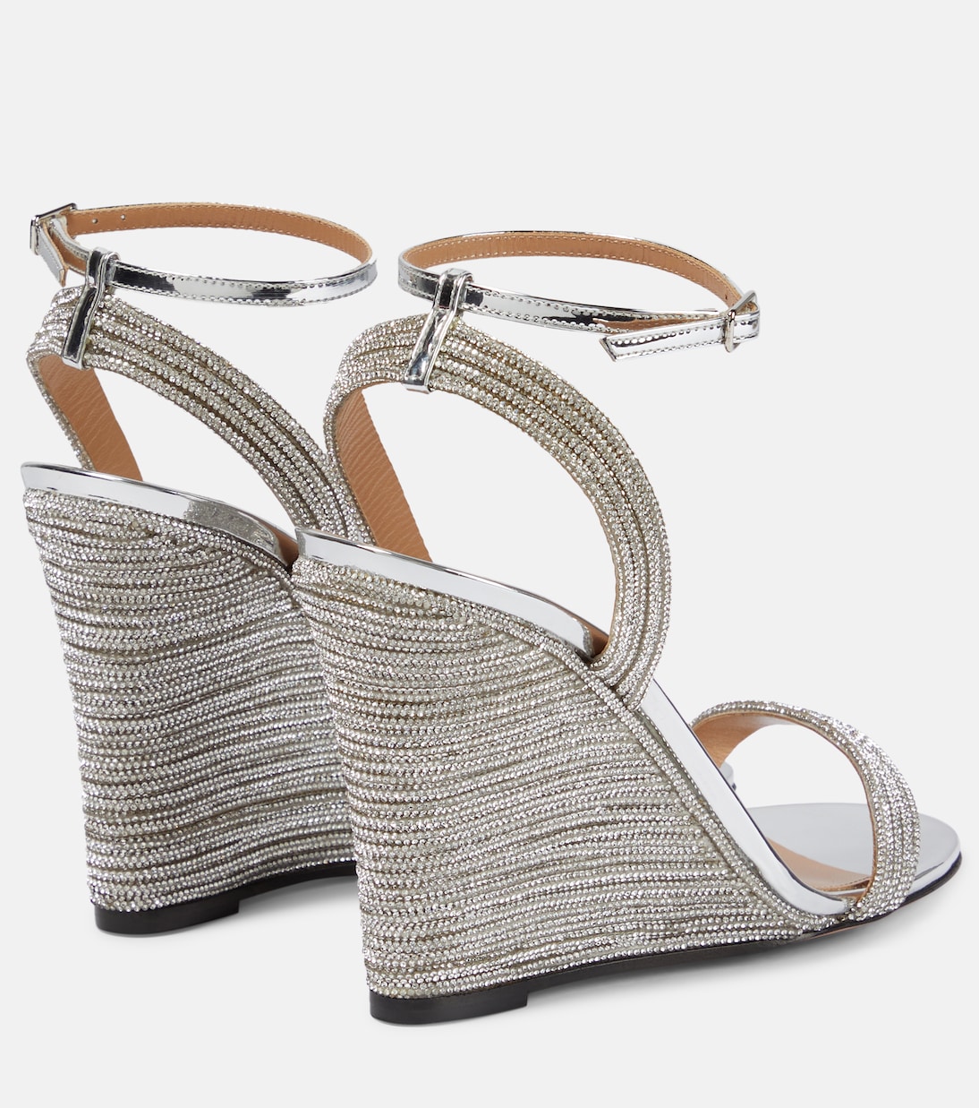 Verzierte Wedge-Sandalen Wow Crystal 95 | Aquazzura