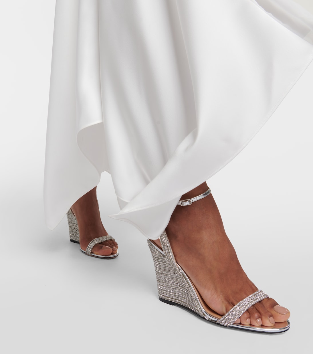 Verzierte Wedge-Sandalen Wow Crystal 95 | Aquazzura