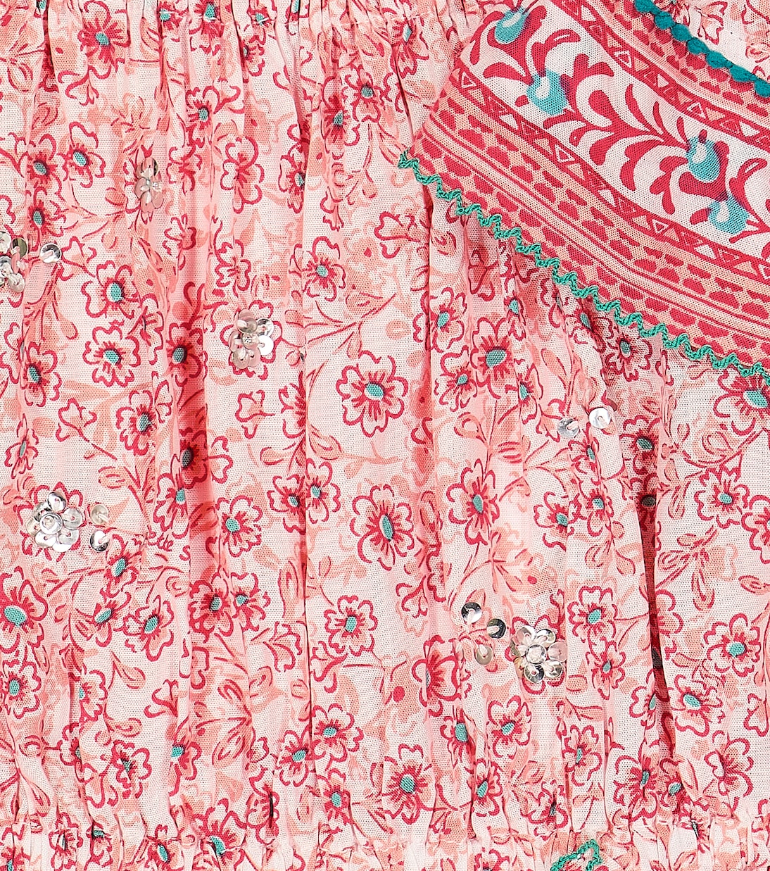 Donna floral off-shoulder top | Poupette St Barth Kids