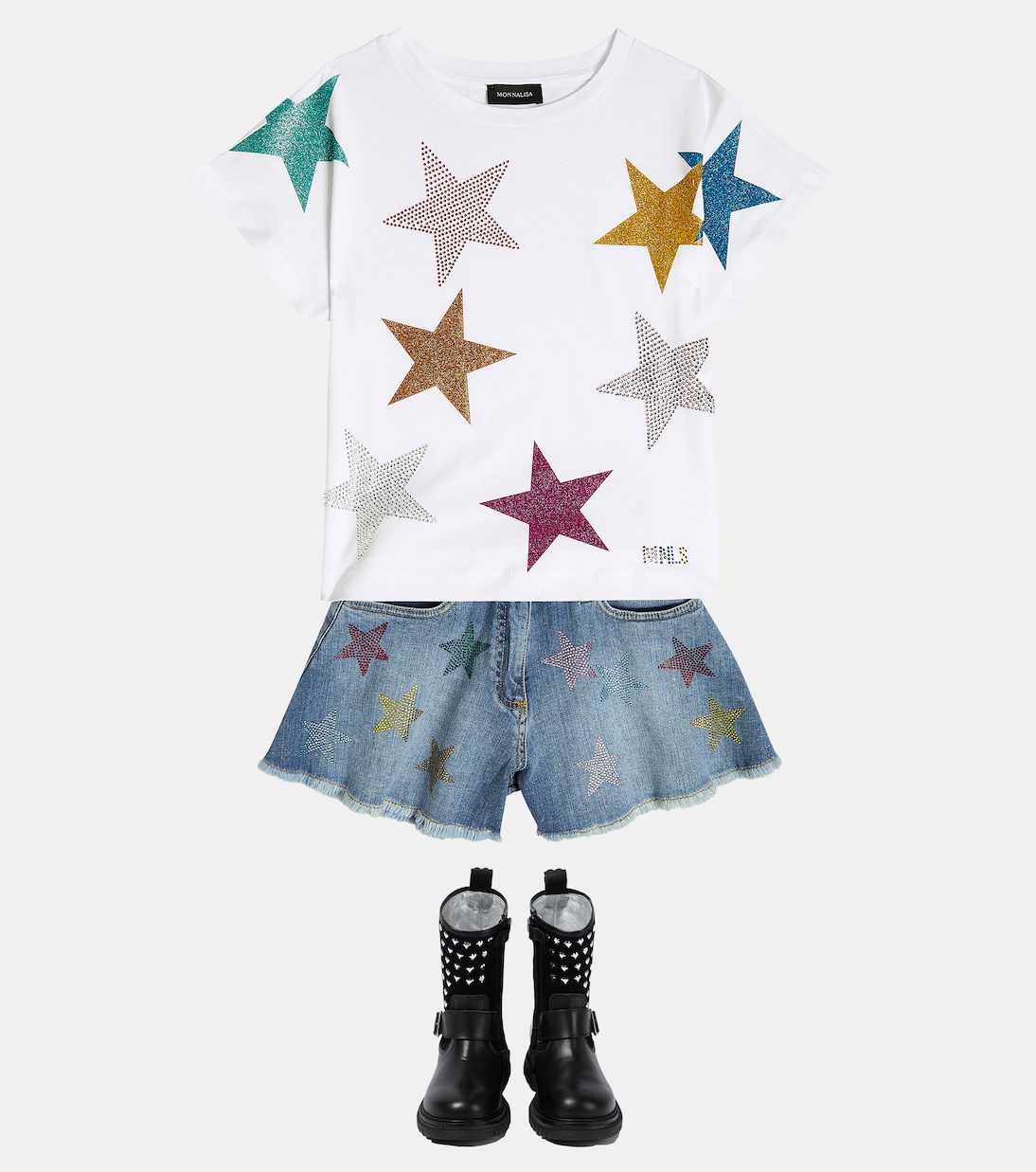 Embellished leather boots | Monnalisa