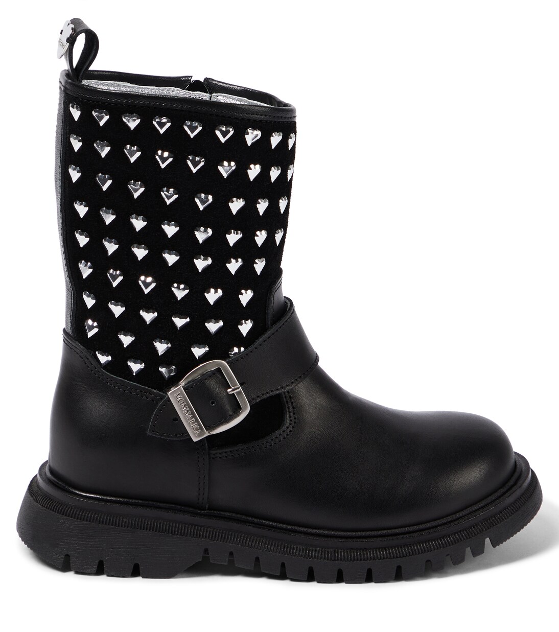 Embellished leather boots | Monnalisa