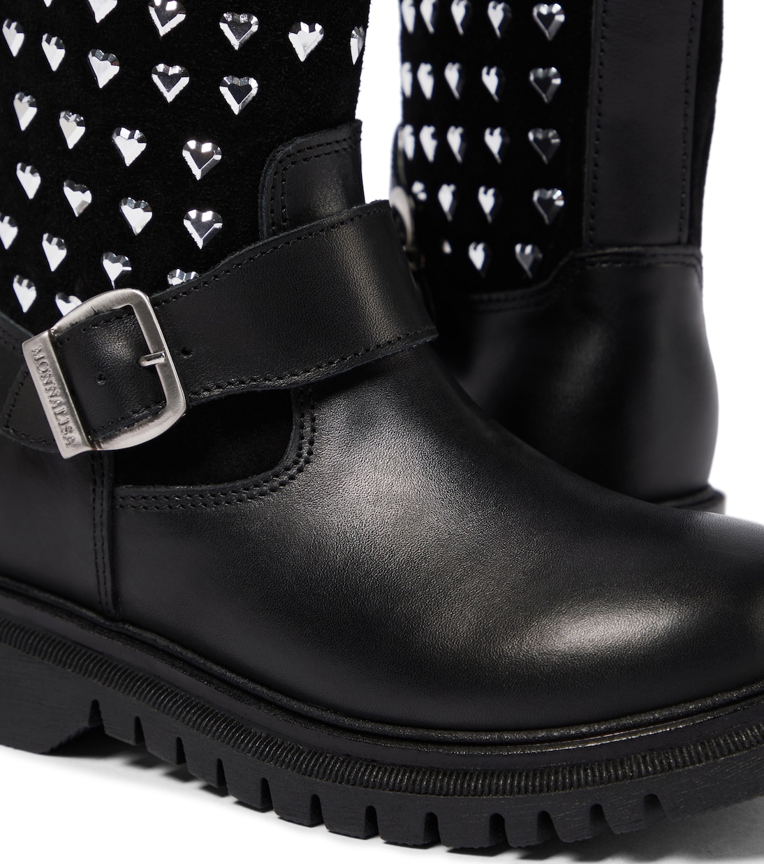 Embellished leather boots | Monnalisa