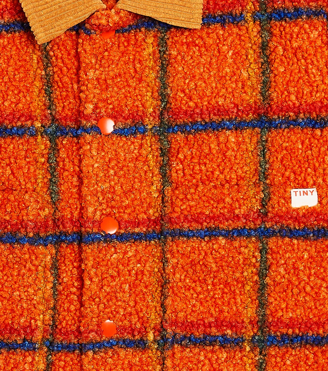 Chaqueta de forro polar a cuadros | Tinycottons