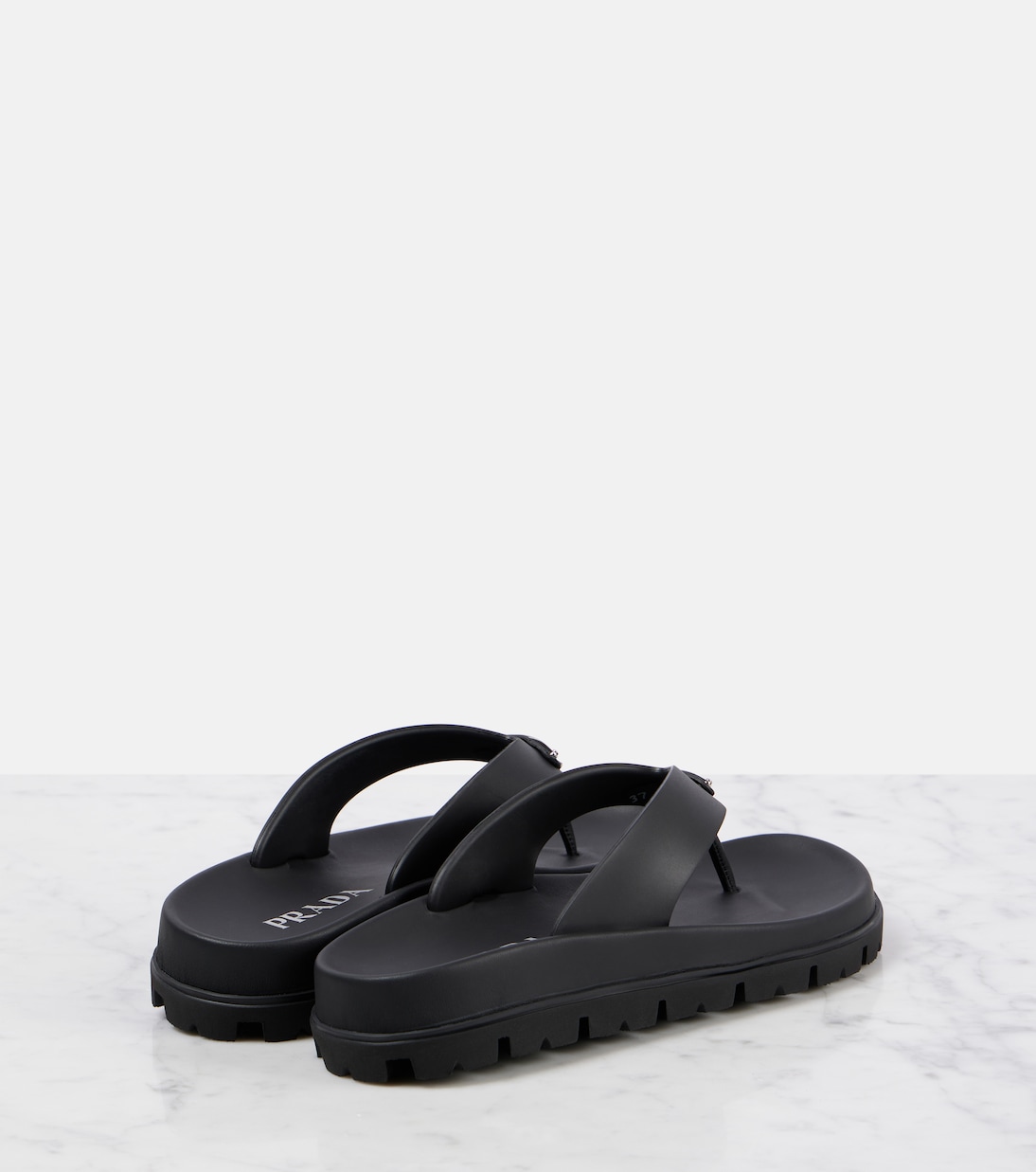Soft Cage vinyl thong sandals | Prada