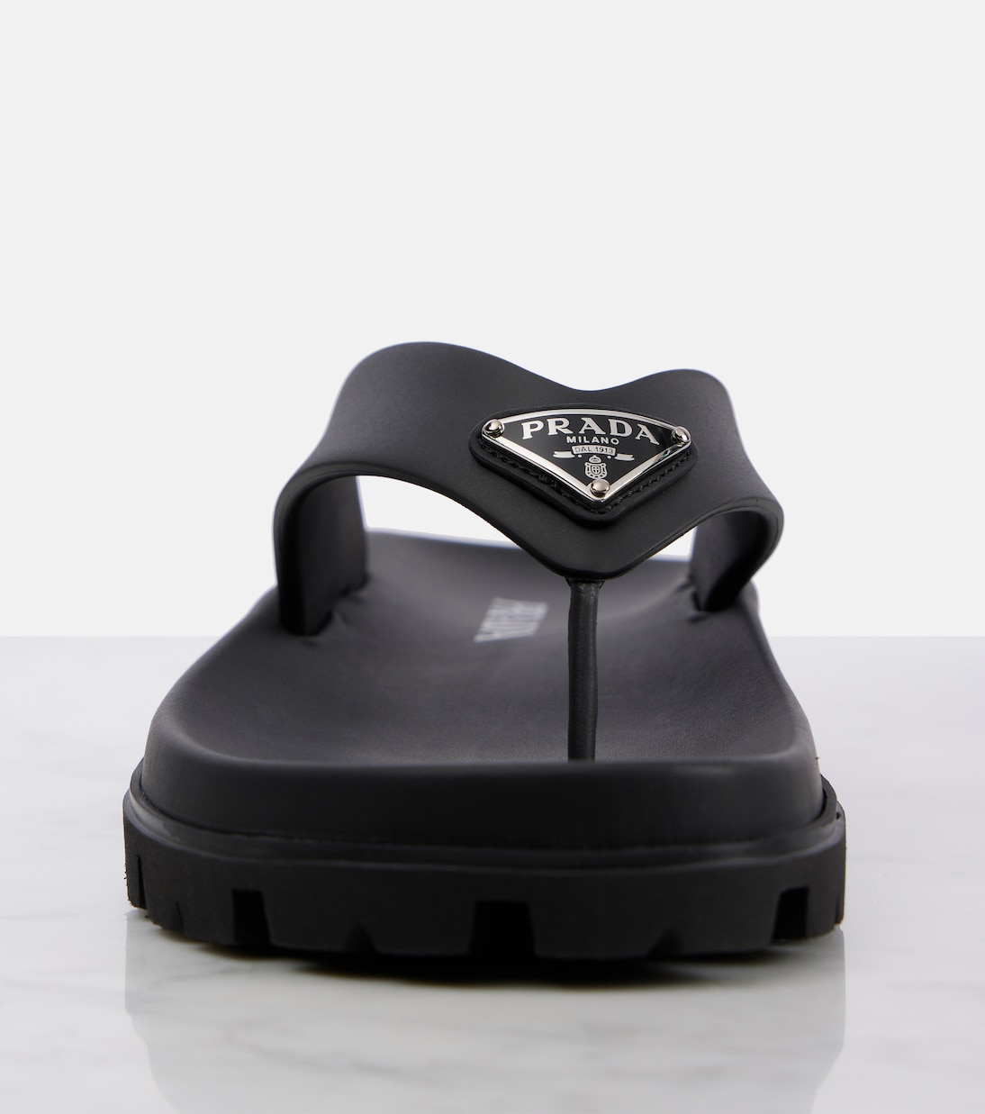 Soft Cage vinyl thong sandals | Prada