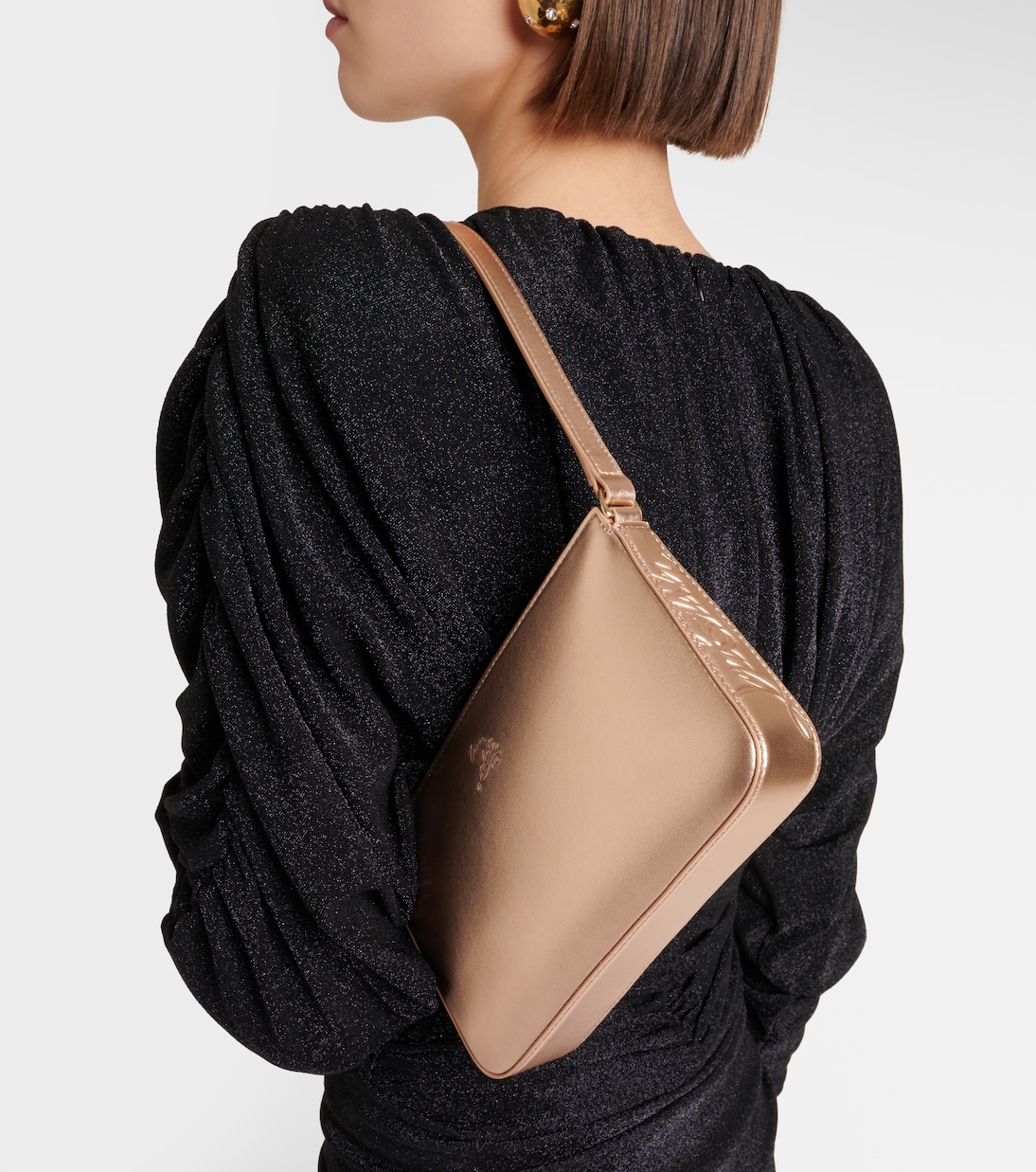 Loubila metallic leather shoulder bag | Christian Louboutin