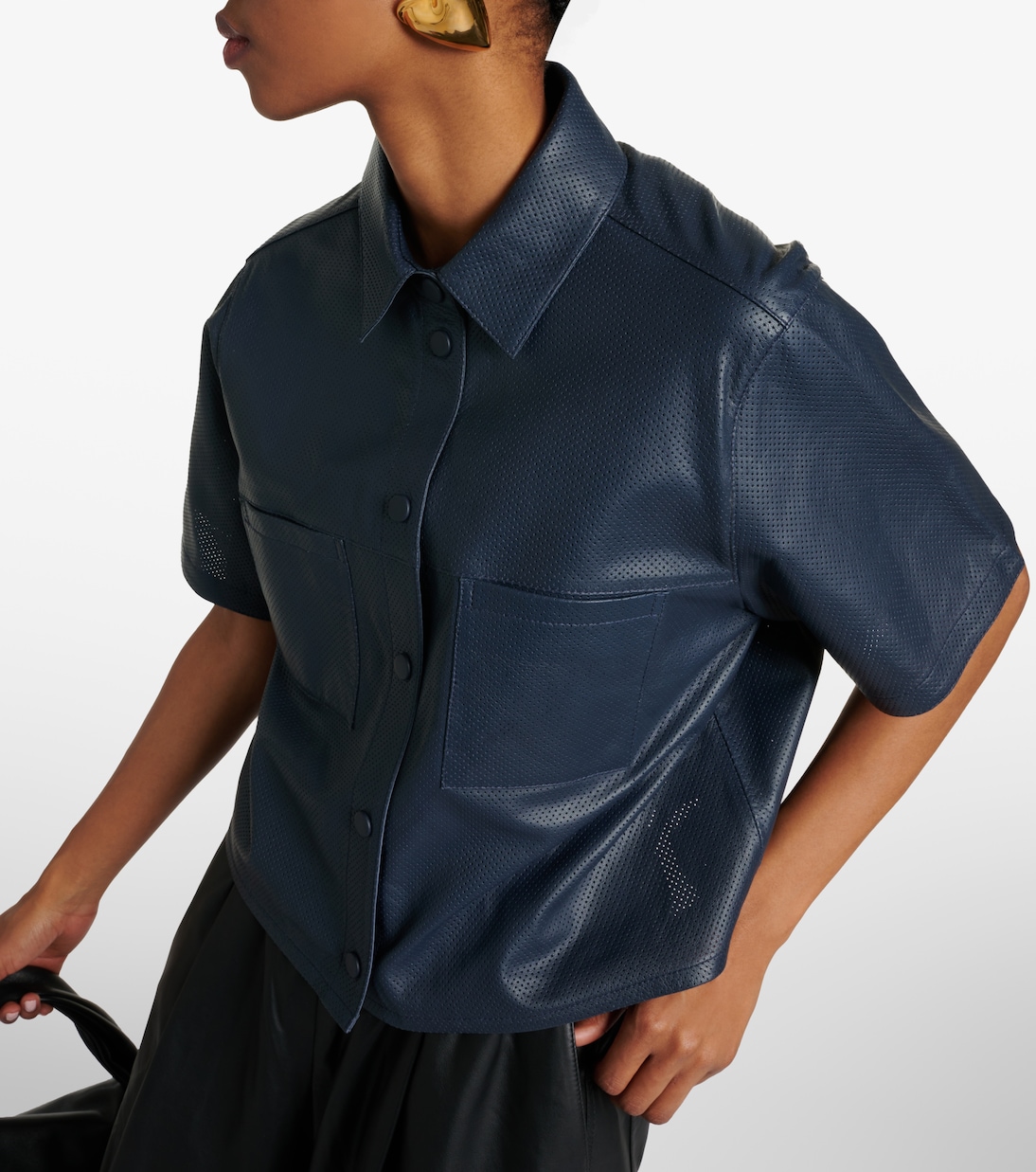 Oversize-Hemd aus Leder | Yves Salomon