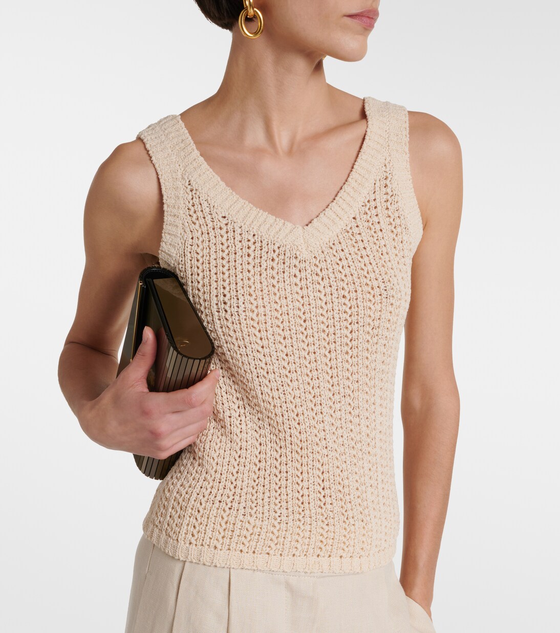 Arrigo knit cotton-blend tank top | Max Mara