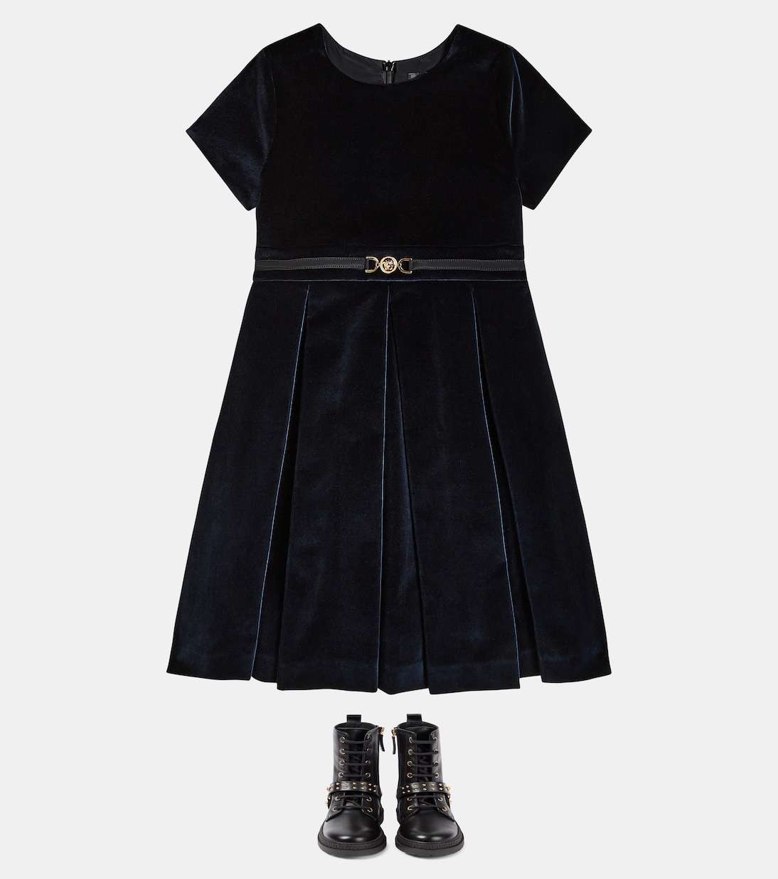 Medusa '95 velvet dress | Versace Kids