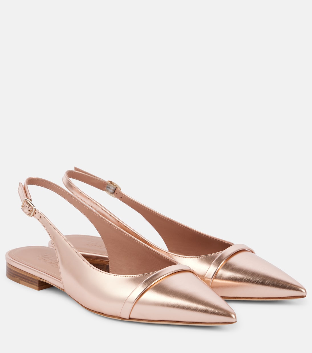 Jama metallic leather slingback ballet flats | Malone Souliers