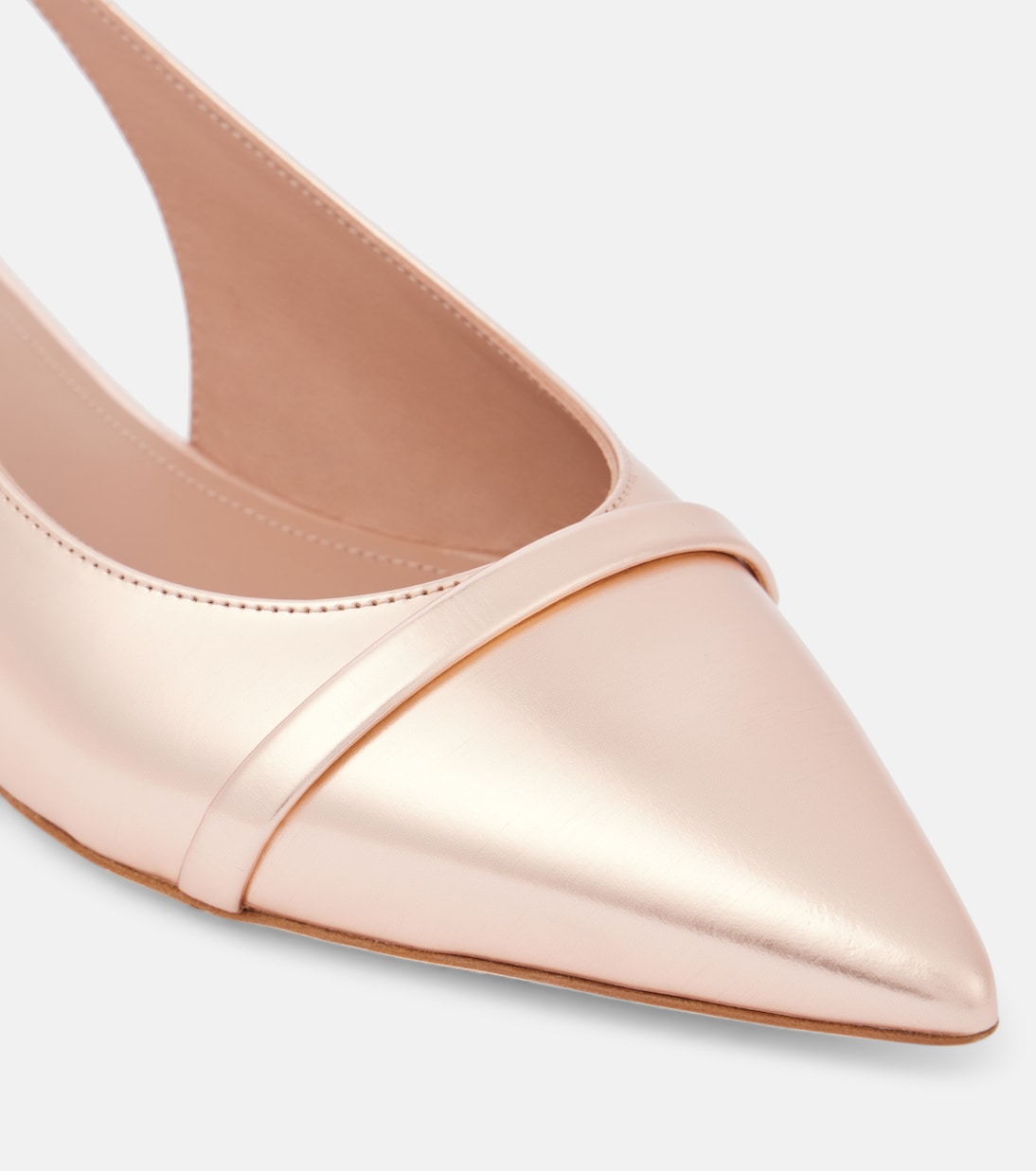 Jama metallic leather slingback ballet flats | Malone Souliers