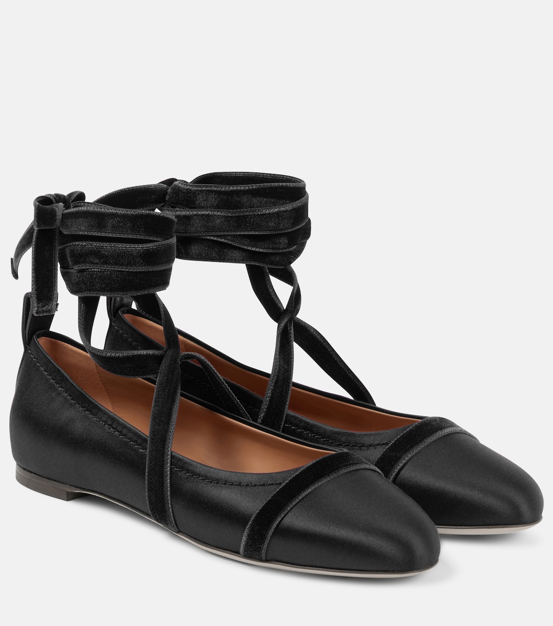 Spencer satin ballet flats | Malone Souliers