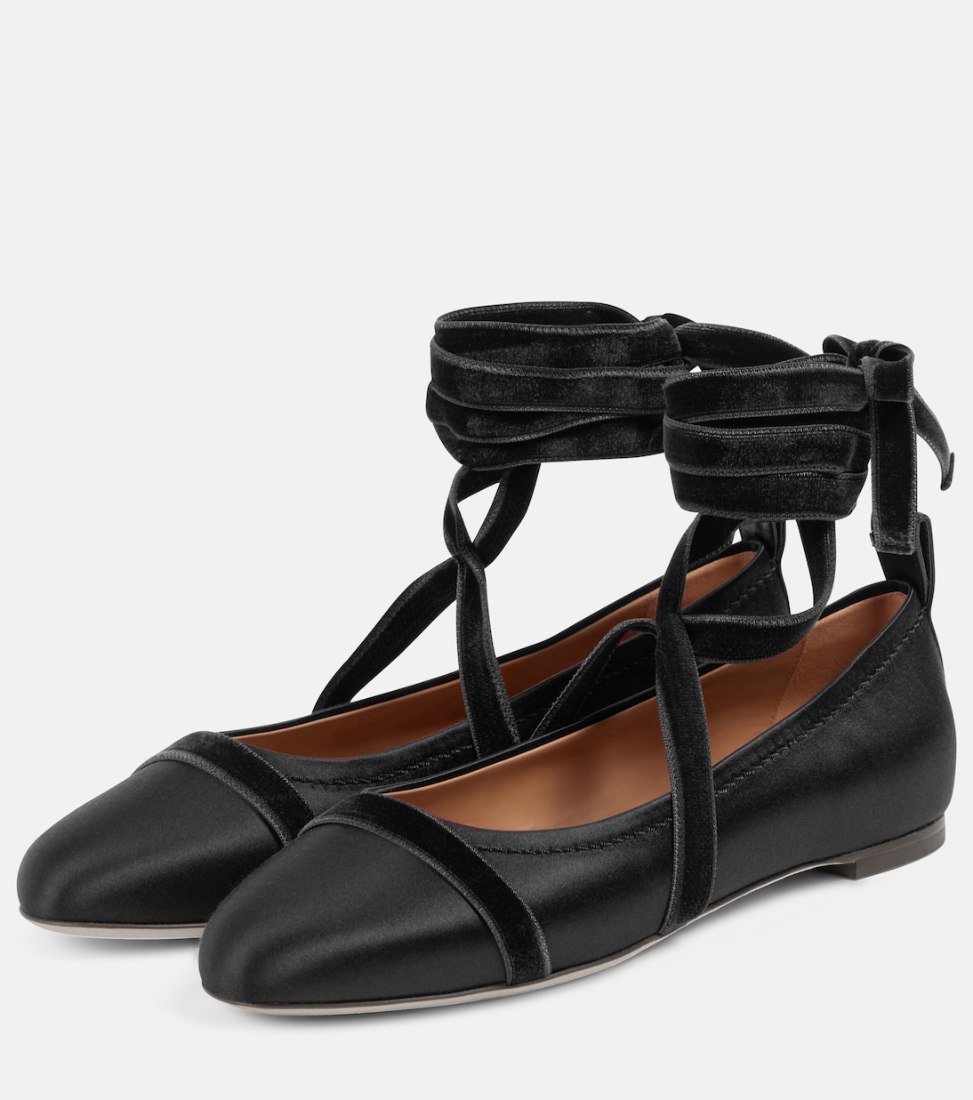 Spencer satin ballet flats | Malone Souliers